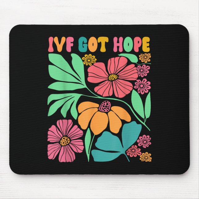 Tapis De Souris Inspiré Motivationnel Ivf Mama Fleur sauvage Ivf M (Devant)