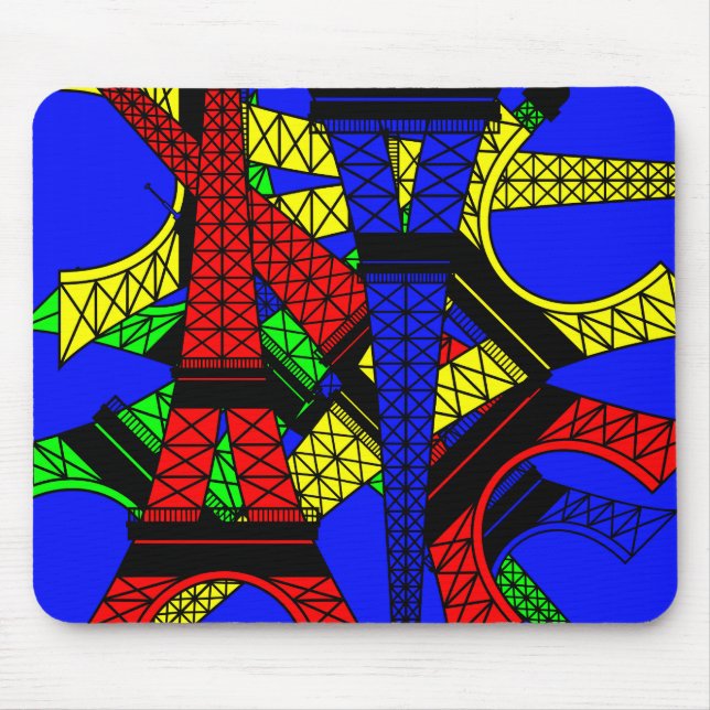 Tapis De Souris Inspiré par la Tour Eiffel (Devant)
