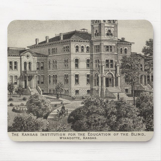 Tapis De Souris Institut pour l'éducation des aveugles du Kansas (Devant)