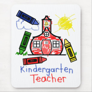 Tapis De Souris Institutrice gardienne Mousepad - école et crayon