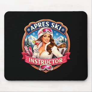 Tapis De Souris Instructeur d'après-ski drôle professeur de ski fe