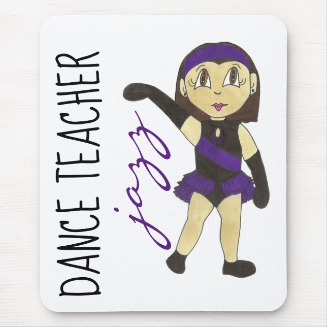 Tapis De Souris Instructeur de danse jazz Considérant cadeau (Devant)