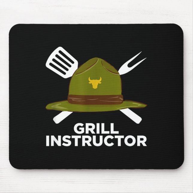 Tapis De Souris Instructeur de grillade pitmaster de barbecue drôl (Devant)