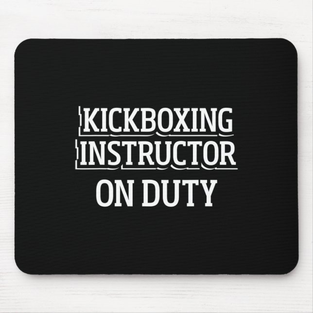Tapis De Souris Instructeur de kickboxing Entraînement de kick box (Devant)