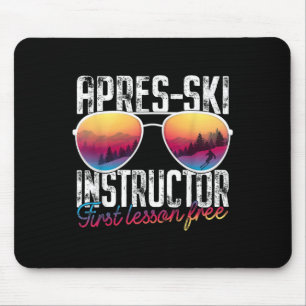 Tapis De Souris Instructeur de ski Apres Première leçon Sans Skin