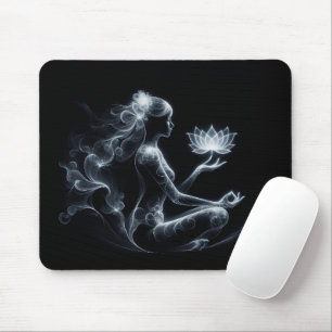 Tapis De Souris Instructeur de Yoga Méditation Lotus Pose Lumineus