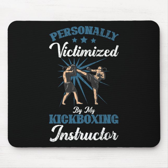 Tapis De Souris Instructrice de kickboxing Kick Boxer drôle Boxe G (Devant)