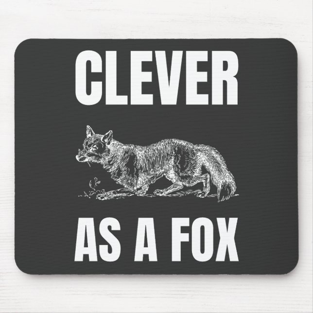Tapis De Souris Intelligent comme un Fox (Devant)