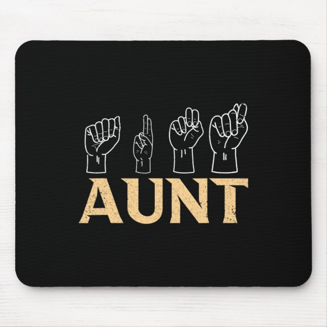 Tapis De Souris Interprète Sourde Sourde Asl American Sign (Devant)