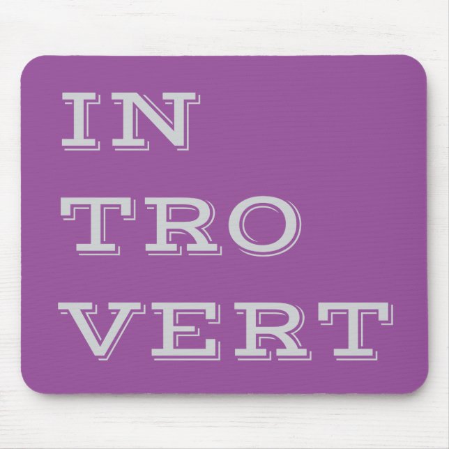 Tapis De Souris Introvert gris Mousepad (Devant)