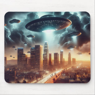 Tapis De Souris Invasion UFO de Los Angeles