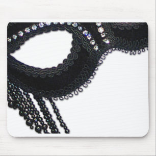 Tapis De Souris Invitation noire de Halloween de masque de fausse