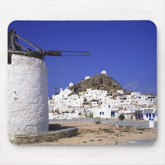 Tapis De Souris Ios, Grèce. Beau et net, blanc et (Devant)