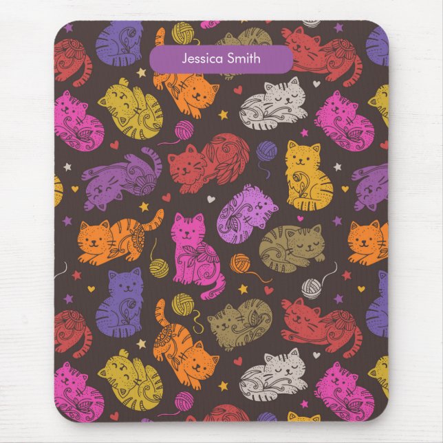 Tapis de souris iPad pour amateur de chats (Devant)