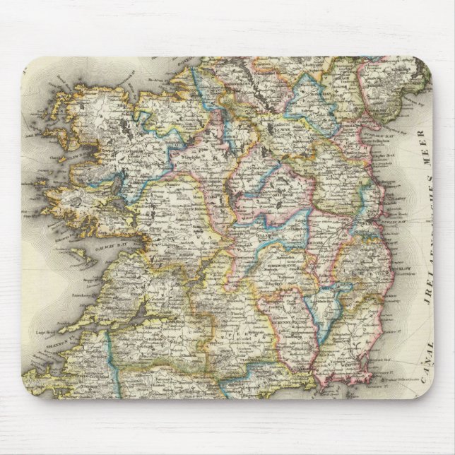 Tapis De Souris Ireland Map - Irish Eire Erin Historic Map (Devant)