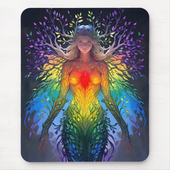 Tapis De Souris « Iridesca » - Gardienne des Couleurs (Devant)
