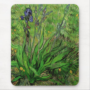 Tapis De Souris Iris de Vincent van Gogh, fleurs de jardin vintage