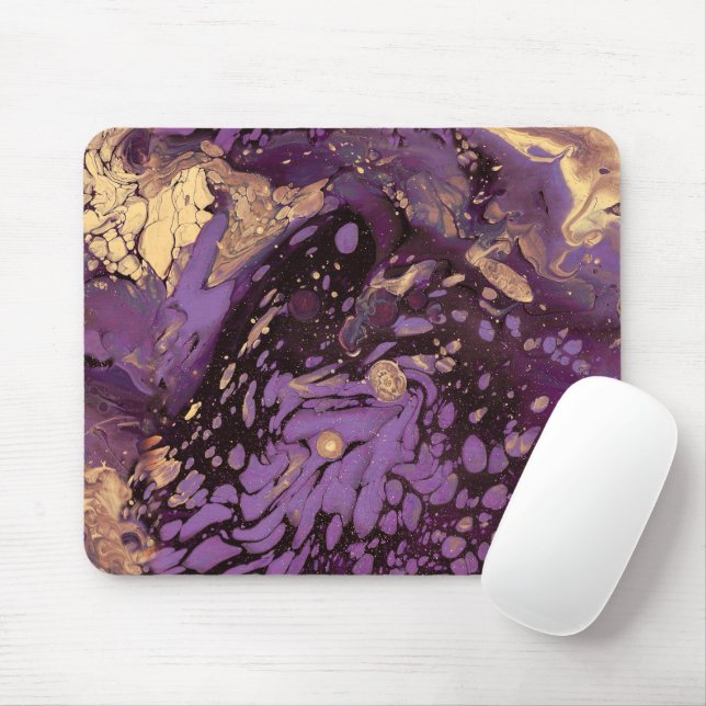 Tapis De Souris iris encre dorée tourbillon : (Avec souris)