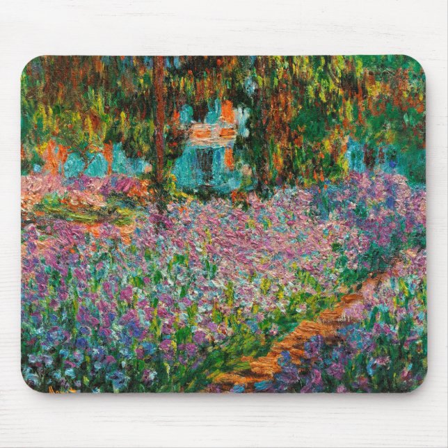 Tapis De Souris Iris Jardin Monet Giverny fleurs (Devant)