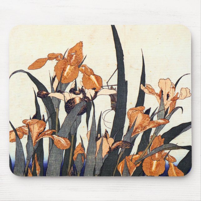 Tapis De Souris Iris, Katsushika Hokusai (Devant)