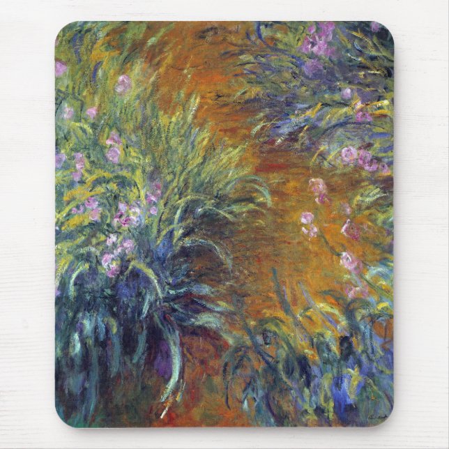 Tapis De Souris Iris par Claude Monet (Devant)