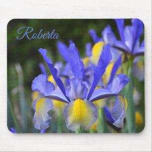 Tapis De Souris Iris violet et jaune *Personnaliser*