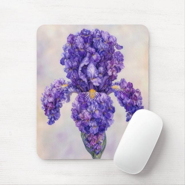 Tapis De Souris Iris Violet Fait de Plusieurs (Avec souris)