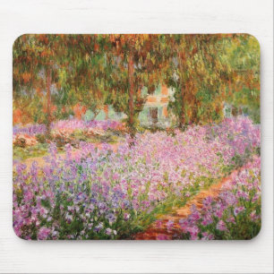 Tapis De Souris Irises dans le jardin par Monet