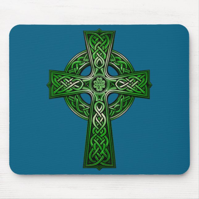 Tapis De Souris Irish Celtic Cross Knot Christian Holy Trinity Sco (Devant)