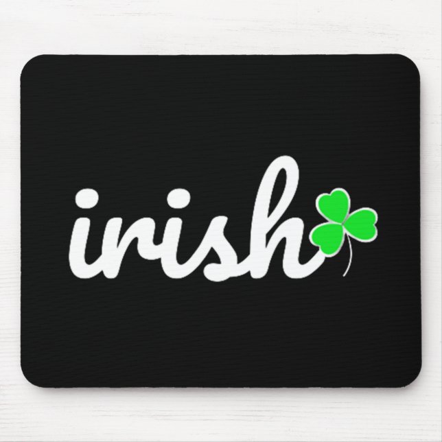 Tapis De Souris Irish St. Patrick's Day Shamrock chanceux (Devant)