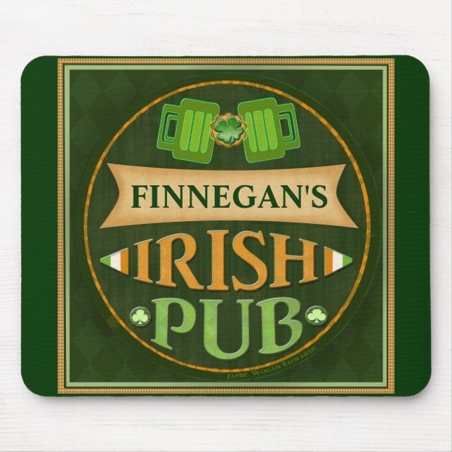 Tapis de souris irlandais de Pub du jour de St (Devant)