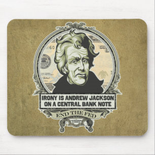 Tapis De Souris Ironie sur un billet de banque central Mousepad