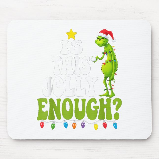 Tapis De Souris Is This Jolly Enough Green Merry Christmas Tree Li (Devant)