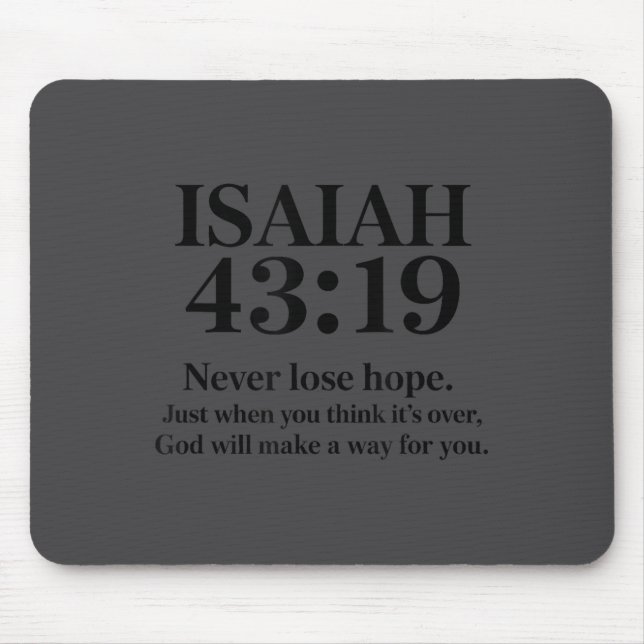 Tapis De Souris Isaiah 43_19 Bible Verse Christian Saying  (Devant)
