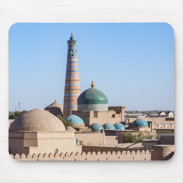 Tapis De Souris Islam Khodja Minaret et mosquée - Khiva, Ouzbékist (Devant)