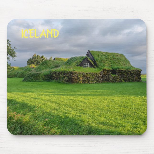 Tapis De Souris Islande - Maison verte (Devant)