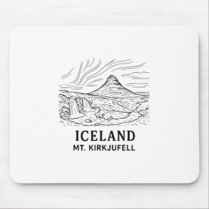 Tapis De Souris Islande Mt Kirkjufell Randonnée Aurore Boréale Sou