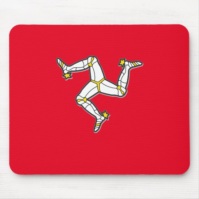 Tapis De Souris Isle Of Man Manx Drapeau 3 Jambes De Man Triskelio (Devant)