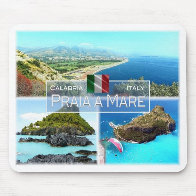 Tapis De Souris IT Italie - Calabre - Praia a Mare - Dino Island - (Devant)