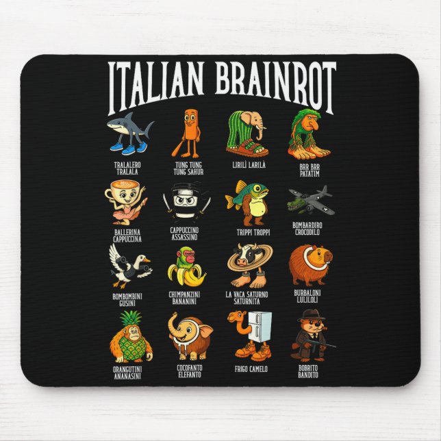 Tapis De Souris Italian Brainrot Ballerina Ino Character Meme Mix  (Devant)