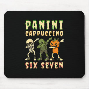 Tapis De Souris Italian Brainrot Halloween Panini Cappuccino Six S