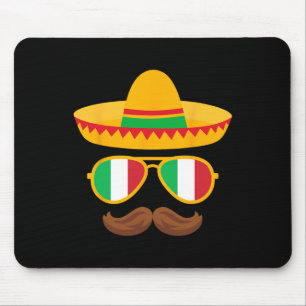 Tapis De Souris Italie Drapeau Sungles Italien Cinco De Mayo Mexic