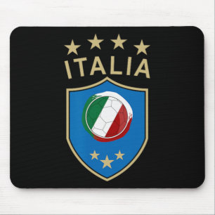 Tapis De Souris Italie Football - Drapeau Italien Italia Footbyll
