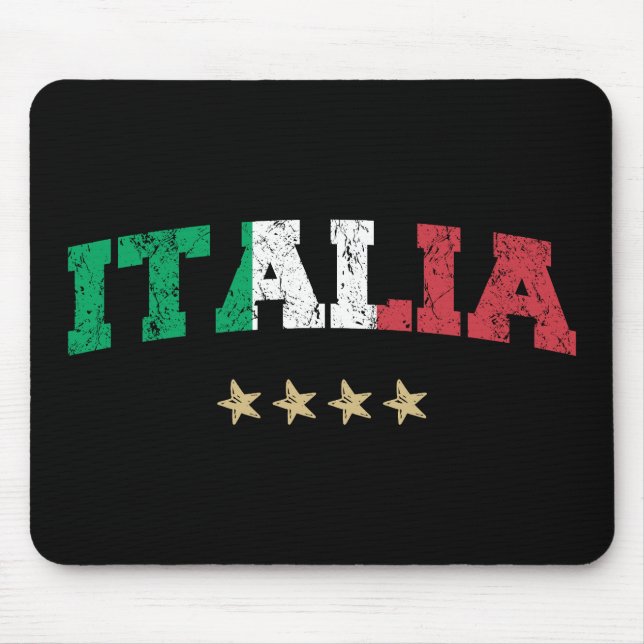 Tapis De Souris Italie maillot de football Fan drapeau italien (Devant)