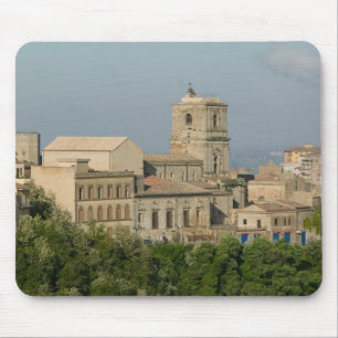 Tapis De Souris Italie, Sicile, Enna, vue de la ville depuis Rocca