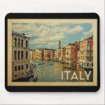 Tapis De Souris Italie Vintage voyage de Venise<br><div class="desc">Italie Design de Venise dans le style Vintage voyage avec vue sur le canal avec des gondoles.</div>