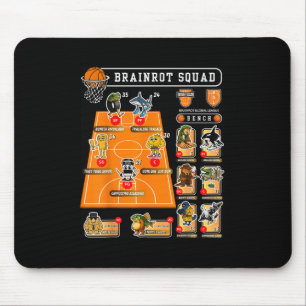 Tapis De Souris Italien brainrot basket-ball Squad Sport Mème Drôl