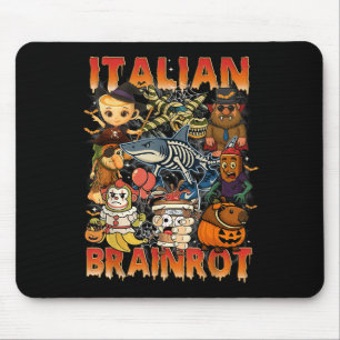Tapis De Souris Italien Brainrot mème Italien Brainrot Halloween C
