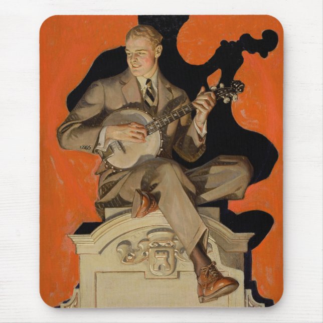 Tapis De Souris J.C. Leyendecker Banjo Player 1920 Art Deco Art (Devant)