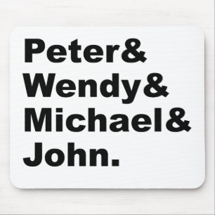 Tapis De Souris J.M. Barrie Peter Pan Peter Wendy Michael John